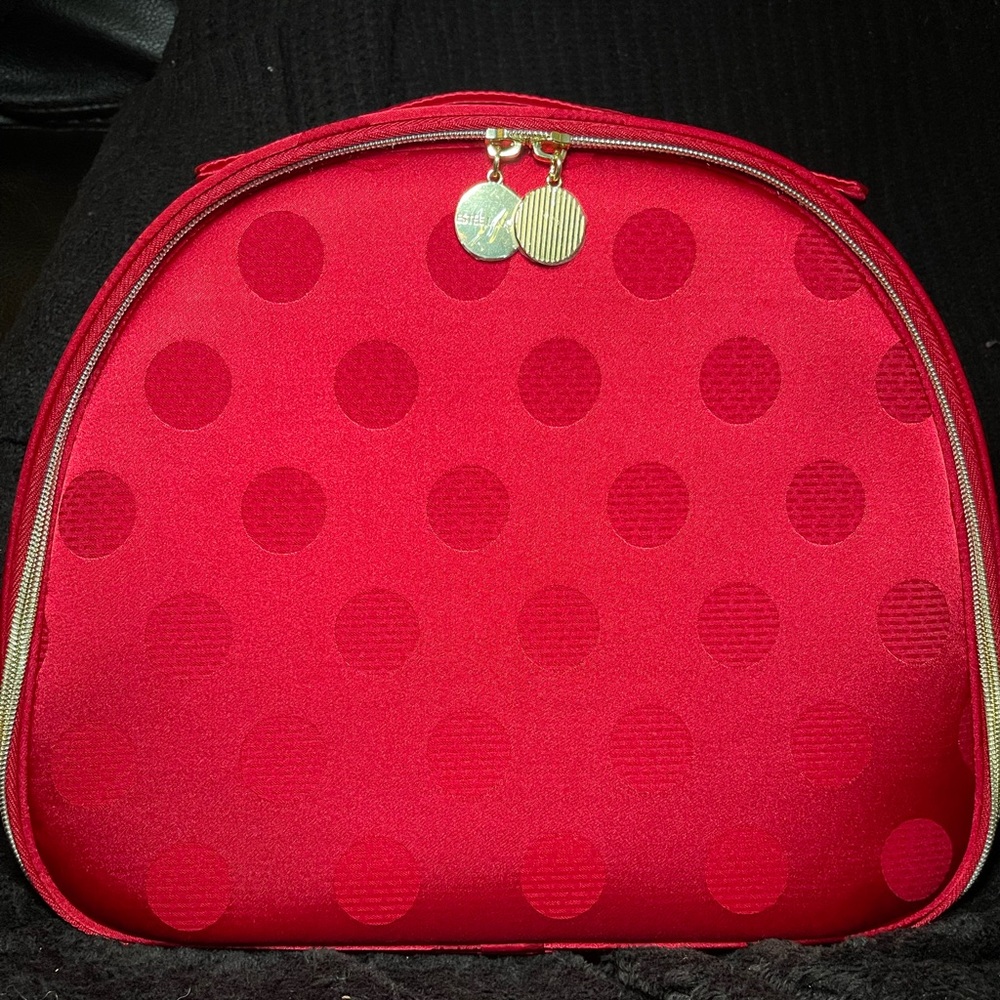 Estée Lauder Red Polka Dot Cosmetic Case Travel Pouch